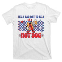 Its A Bad Day To Be A Hot Dog 4th Of July Fun Hotdog Lover T-Shirt