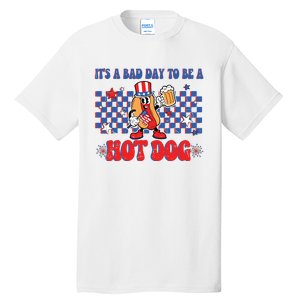 Its A Bad Day To Be A Hot Dog 4th Of July Fun Hotdog Lover Tall T-Shirt