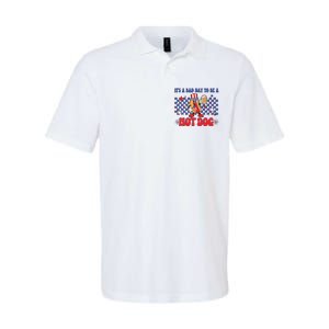 Its A Bad Day To Be A Hot Dog 4th Of July Fun Hotdog Lover Softstyle Adult Sport Polo