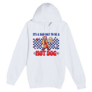 Its A Bad Day To Be A Hot Dog 4th Of July Fun Hotdog Lover Premium Pullover Hoodie