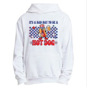 Its A Bad Day To Be A Hot Dog 4th Of July Fun Hotdog Lover Urban Pullover Hoodie