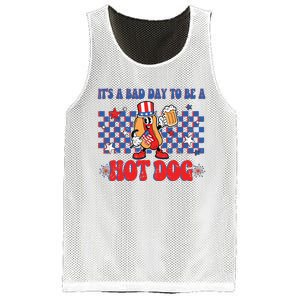 Its A Bad Day To Be A Hot Dog 4th Of July Fun Hotdog Lover Mesh Reversible Basketball Jersey Tank