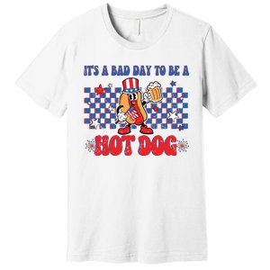 Its A Bad Day To Be A Hot Dog 4th Of July Fun Hotdog Lover Premium T-Shirt