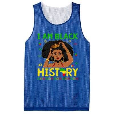 I Am Black History Juneteenth Afro American Blm Melanin Cute Gift Mesh Reversible Basketball Jersey Tank