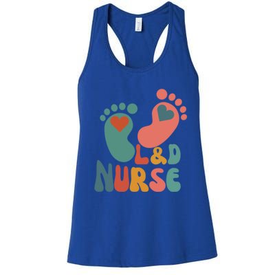 ItS A Beautiful Day In The Laborhood L And D Nurse (Both Sides) Funny Gift Women's Racerback Tank