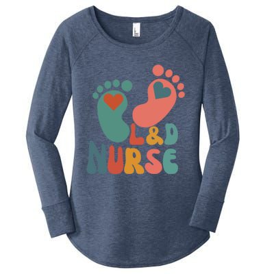 ItS A Beautiful Day In The Laborhood L And D Nurse (Both Sides) Funny Gift Women's Perfect Tri Tunic Long Sleeve Shirt