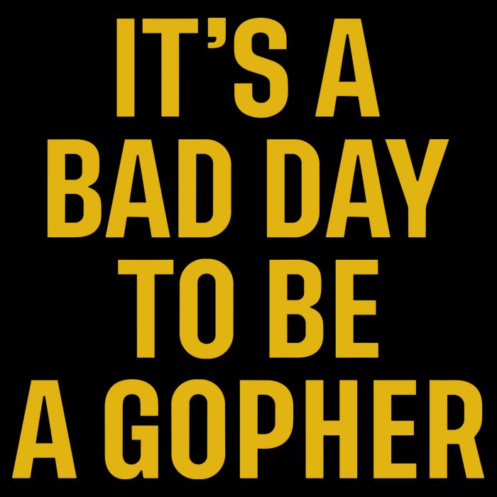 ItS A Bad Day To Be A Gopher Drawstring Bag