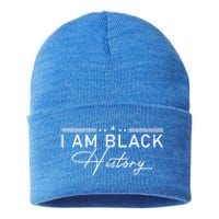 I Am Black History Black History Month Gift Sustainable Knit Beanie