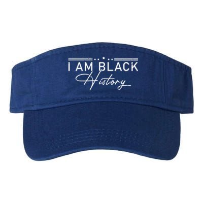 I Am Black History Black History Month Gift Valucap Bio-Washed Visor