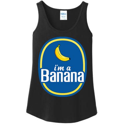 IM A Banana Costume Halloween Fruit Sticker Ladies Essential Tank