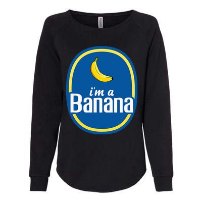 IM A Banana Costume Halloween Fruit Sticker Womens California Wash Sweatshirt