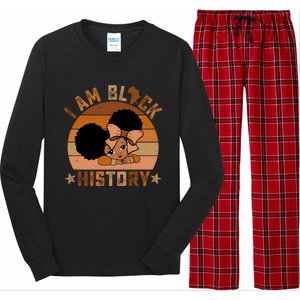 I Am Black History Juneteenth Black With Afro Hair Gift Long Sleeve Pajama Set