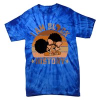 I Am Black History Juneteenth Black With Afro Hair Gift Tie-Dye T-Shirt