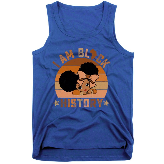 I Am Black History Juneteenth Black With Afro Hair Gift Tank Top