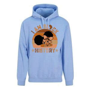 I Am Black History Juneteenth Black With Afro Hair Gift Unisex Surf Hoodie