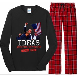 Ideas Are Bulletproof Trump 2024 Long Sleeve Pajama Set