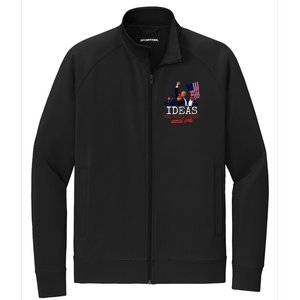 Ideas Are Bulletproof Trump 2024 Stretch Full-Zip Cadet Jacket