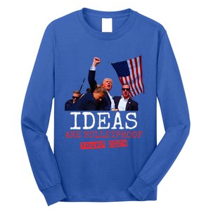 Ideas Are Bulletproof Trump 2024 Long Sleeve Shirt