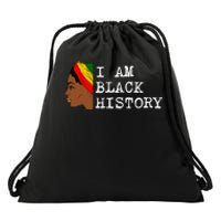 I Am Black History Drawstring Bag