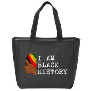 I Am Black History Zip Tote Bag