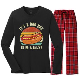 It’S A Bad Day To Be A Glizzy Women's Long Sleeve Flannel Pajama Set 