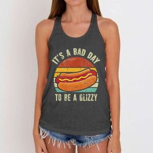 It’S A Bad Day To Be A Glizzy Women's Knotted Racerback Tank