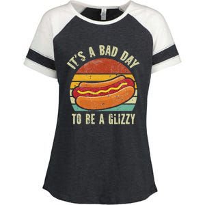 It’S A Bad Day To Be A Glizzy Enza Ladies Jersey Colorblock Tee