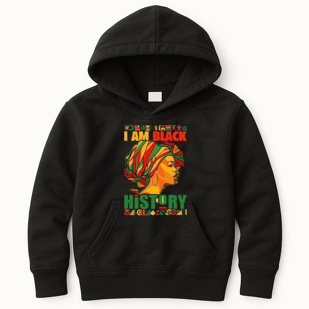 I Am Black History African American Black Pride Women Kids Hoodie