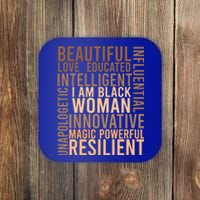 I Am Black Black History Month Educated Black Gift Coaster