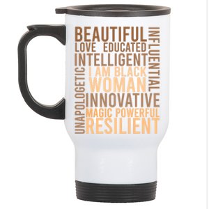 I Am Black Black History Month Educated Black Gift Stainless Steel Travel Mug