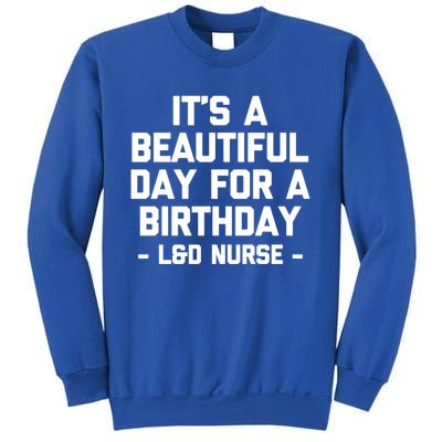 Its A Beautiful Day Birthday Funny Nursing L And D Nurse Cute Gift Sweatshirt