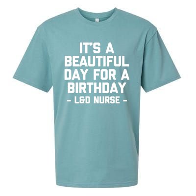 Its A Beautiful Day Birthday Funny Nursing L And D Nurse Cute Gift Sueded Cloud Jersey T-Shirt