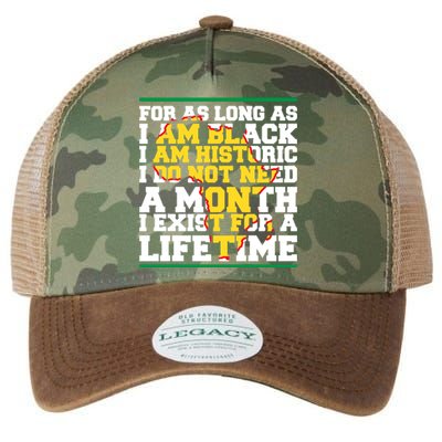 I Am Black History Lifetime Cool Black History Month Gift Legacy Tie Dye Trucker Hat