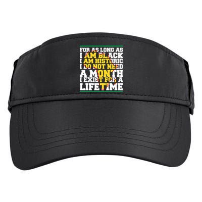 I Am Black History Lifetime Cool Black History Month Gift Adult Drive Performance Visor