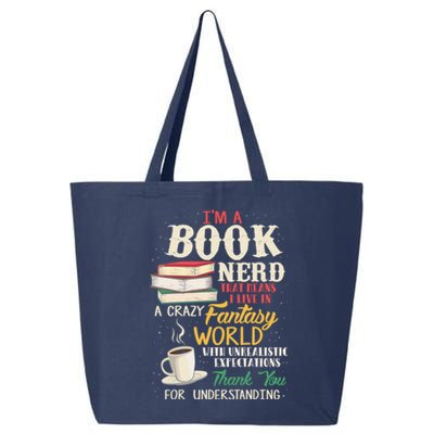 I'm a Book Nerd - Book Lover - Literature 25L Jumbo Tote