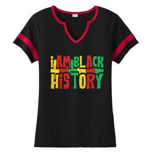 I Am Black History Juneteenth Retro Black History Month Gift Ladies Halftime Notch Neck Tee