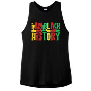 I Am Black History Juneteenth Retro Black History Month Gift Ladies PosiCharge Tri-Blend Wicking Tank