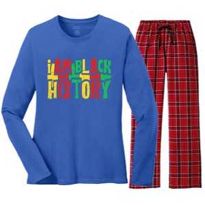 I Am Black History Juneteenth Retro Black History Month Gift Women's Long Sleeve Flannel Pajama Set 