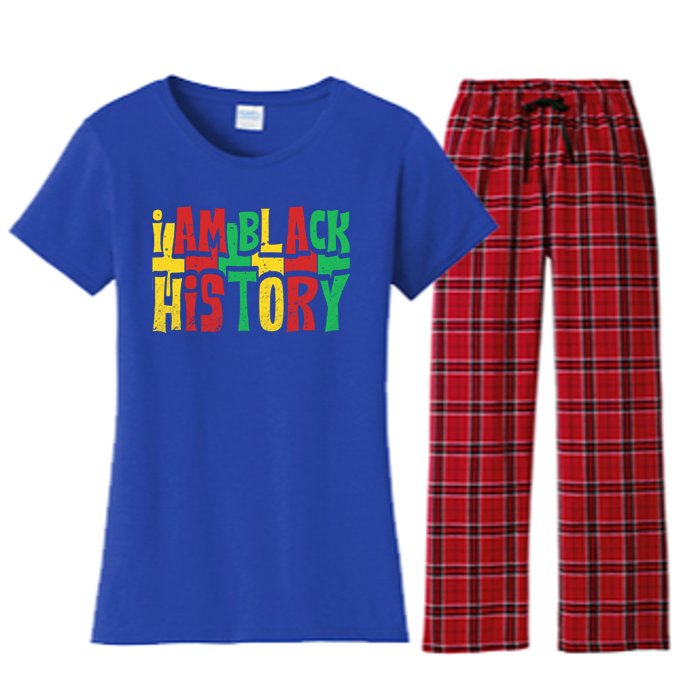 I Am Black History Juneteenth Retro Black History Month Gift Women's Flannel Pajama Set