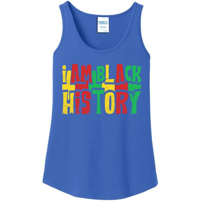 I Am Black History Juneteenth Retro Black History Month Gift Ladies Essential Tank