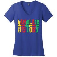 I Am Black History Juneteenth Retro Black History Month Gift Women's V-Neck T-Shirt