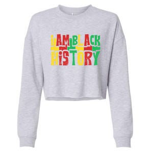 I Am Black History Juneteenth Retro Black History Month Gift Cropped Pullover Crew