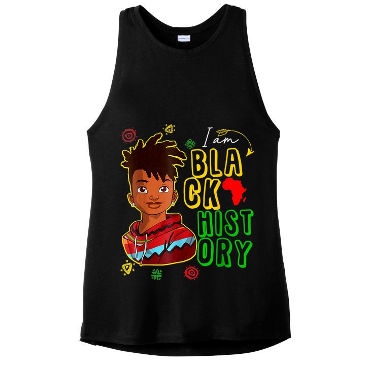 I Am Black History Month Black History Month African American Black Ladies PosiCharge Tri-Blend Wicking Tank