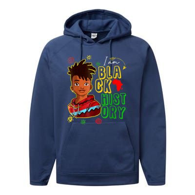 I Am Black History Month Black History Month African American Black Performance Fleece Hoodie