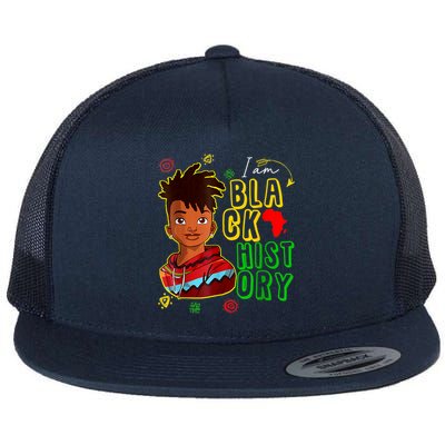 I Am Black History Month Black History Month African American Black Flatbill Hat