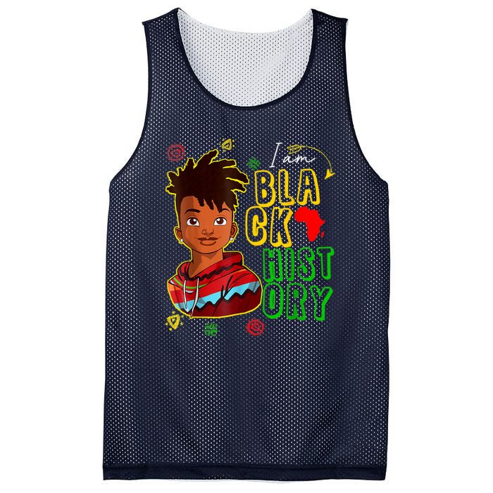 I Am Black History Month Black History Month African American Black Mesh Reversible Basketball Jersey Tank