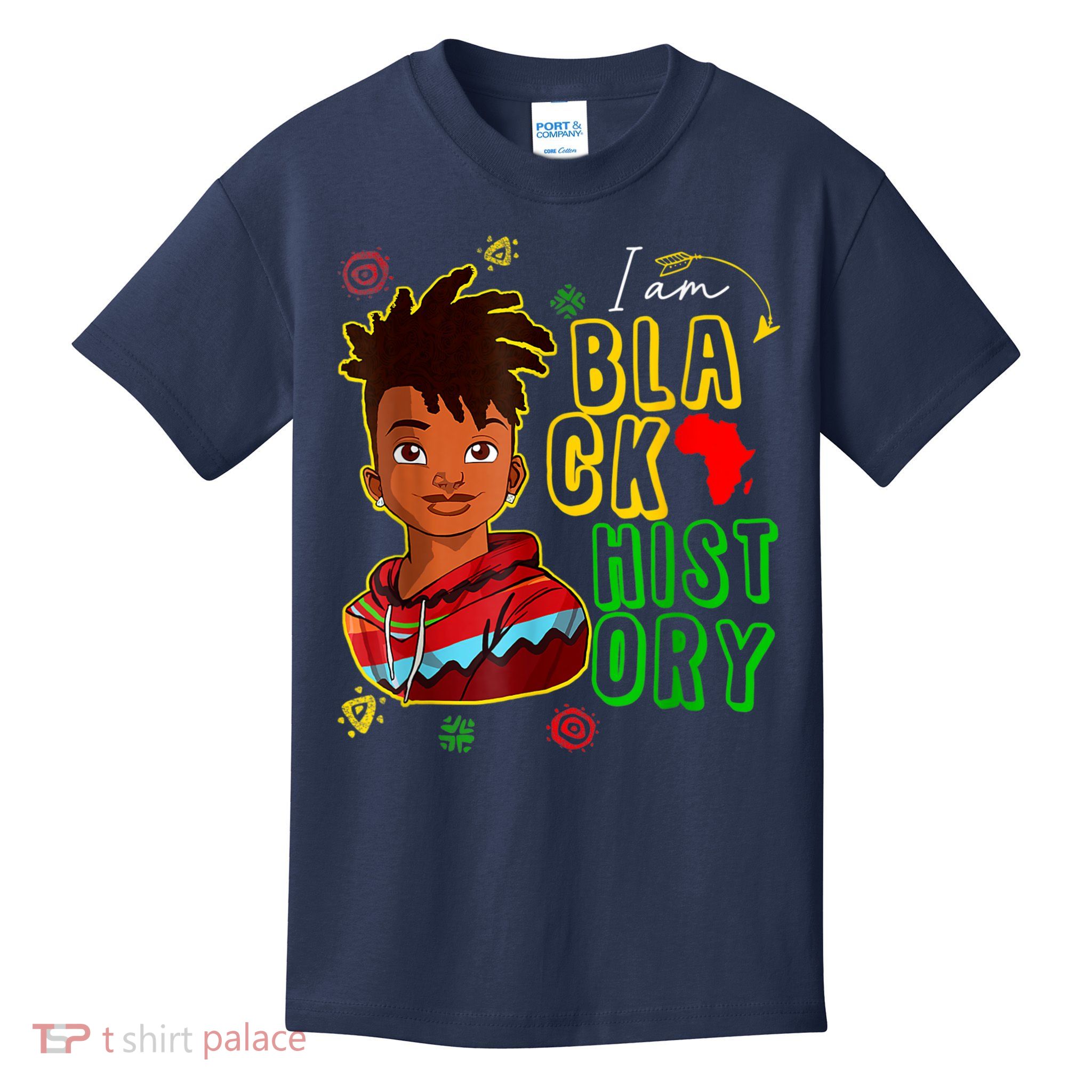 I Am Black History Month Black History Month African American Black Kids T-Shirt
