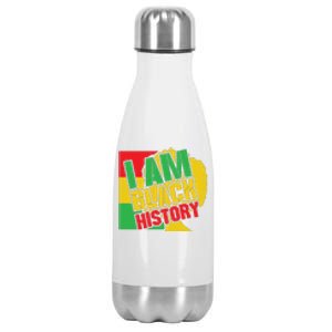 I Am Black History Month African American Pride Celebration Stainless Steel Insulated Water Bottle