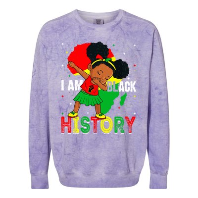 I Am Black History Juneteenth Black History Month Funny Gift Colorblast Crewneck Sweatshirt