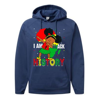 I Am Black History Juneteenth Black History Month Funny Gift Performance Fleece Hoodie